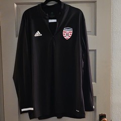 adidas AEROREADY Men’s Pullover Long Sleeve Black 2XL USYS Logo Lightweight