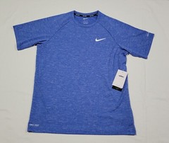 NIKE Mens Essential Hydroguard Swim T-Shirt UPF 40+ NESSA589-494 Blue
