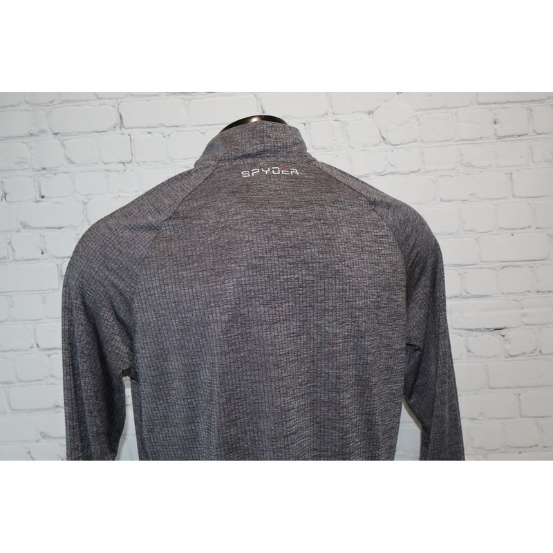 Spyder Pullover Mens Large Gray Workout 1/4 Zip Gym Golf Shirt Polyester gallery