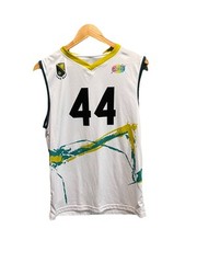 Slunks Academy 44 White Men’s Activewear Jersey Tank Top Size M