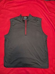 Adidas Climacool XL Men’s 3/4 Zip Pullover, Black And Red, Sleeveless