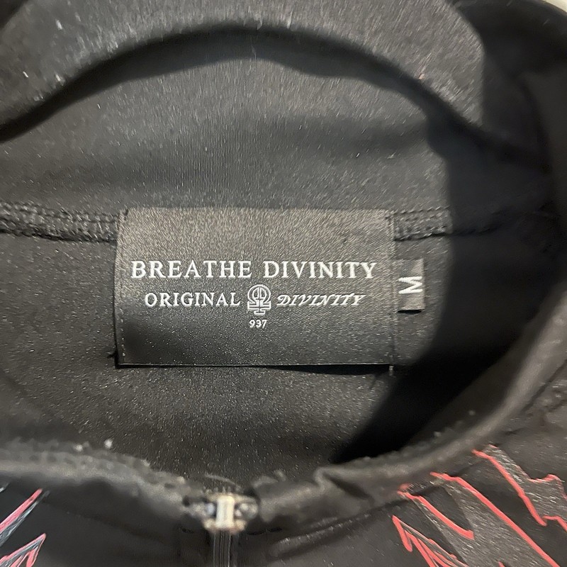 Breathe Divinity Long Sleeve Compression Men’s Full Zip Top Size Medium Black gallery