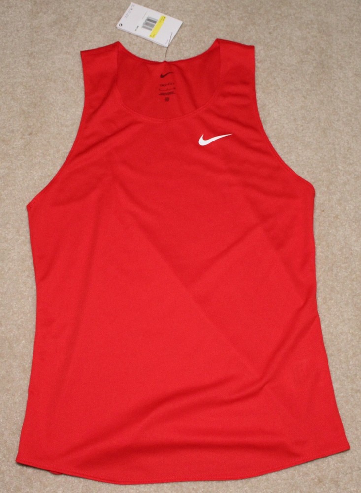 Nike Dri-FIT Running Singlet Men's Size Small S - NWT - Red