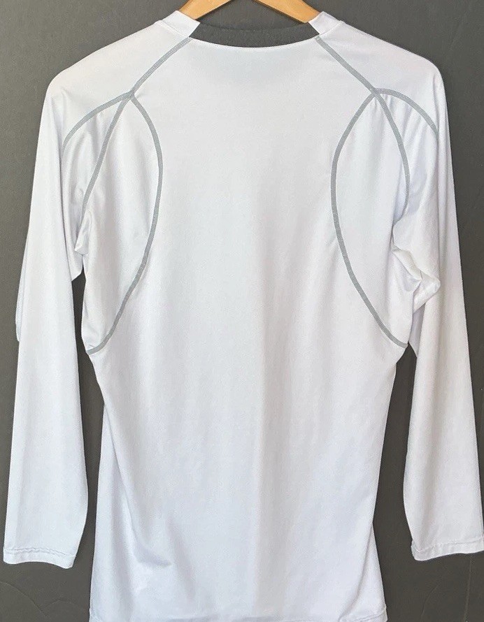 Tesla Men’s Active Shirt White X-Large Performance Long Sleeve Stretch Polyester gallery