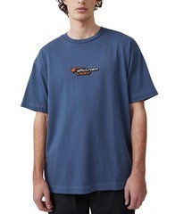 COTTON ON MEN Box Fit Graphic T-shirt, Moon Light Blue, 2XL