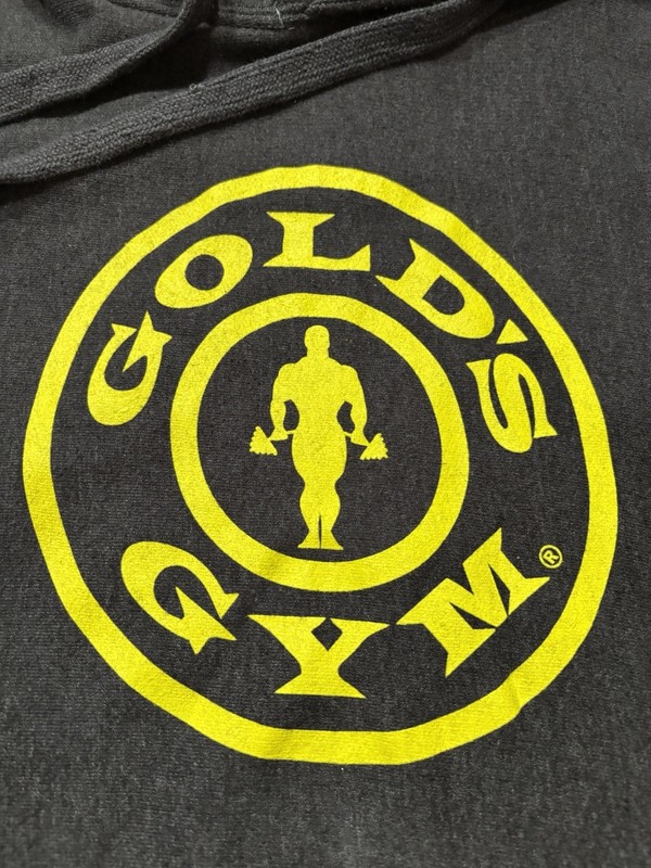 Gold’s Gym Hoodie Workout Sweatshirt. Mens M. Gray. gallery