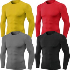 Men’s UPF 50+ UV Sun Protection Long Sleeve Compression Athletic Workout Shirts