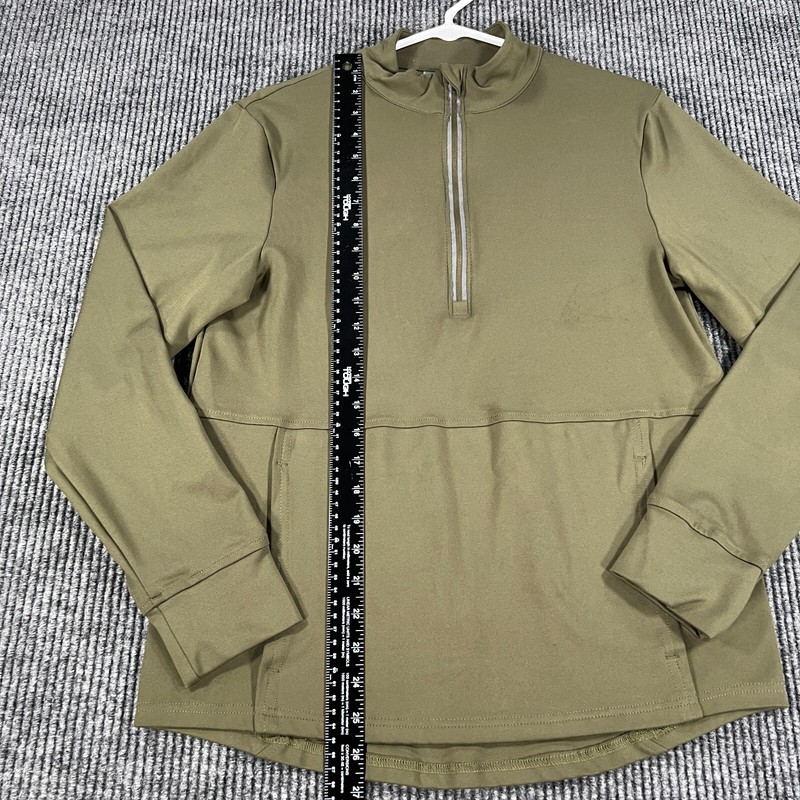 Balance Collection Mens Shirt 1/4 Zip Pullover Small Green Long Sleeve Mock Neck gallery