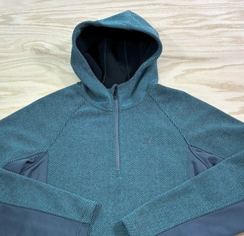 Men’s Spyder 1/4 Zip Heavyweight Pullover Hoodie Top Sweater Adult Large Green gallery