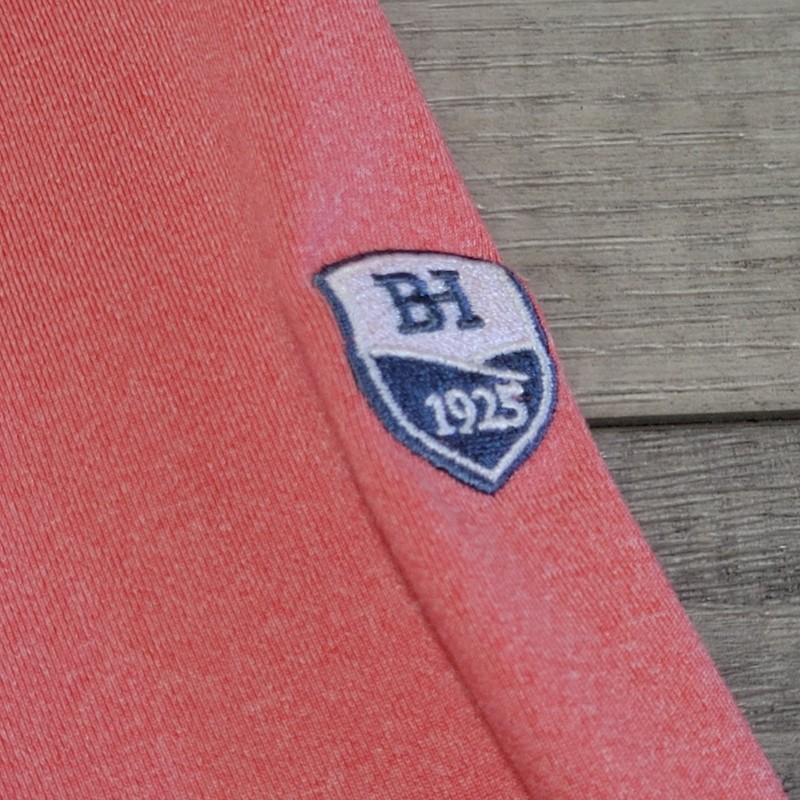 ⛳johnnie‑O Prep‑Formance 1/4 Zip Pullover Mens XL Punch Red Blue Hill Golf Club gallery