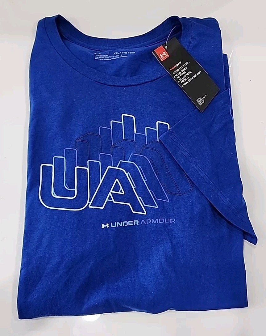 NEW Under Armour Mens STACKED Team Issue Wordmark Graphic Sportstyle T-Shirt LG gallery