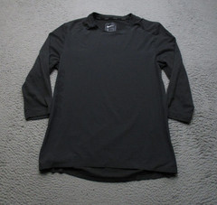 Nike Shirt Mens Small Gray 3/4 Sleeve Athletic Training Performance