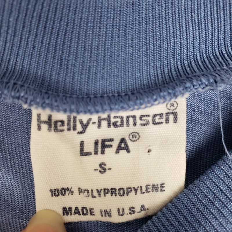 Helly Hansen Lifa Base Layer Shirt Vintage USA Polypropylene Blue Mens Small gallery