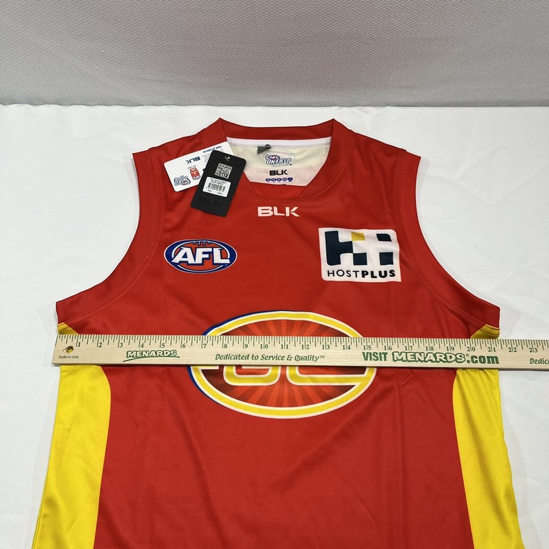 NWT 2015 Gold Coast Suns Singlet Mens Size L AFL On Field Team Jersey Replica gallery