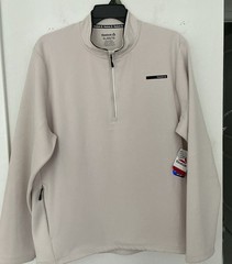 NWT Reebok Men’s RBK Commuter 1/4 Zip Mock Neck / Activewear/ Pumice Stone Sz XL