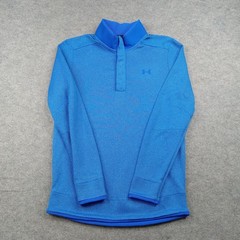 Under Armour Pullover Mens Small Blue ColdGear Long Sleeve Golf Top 1329832