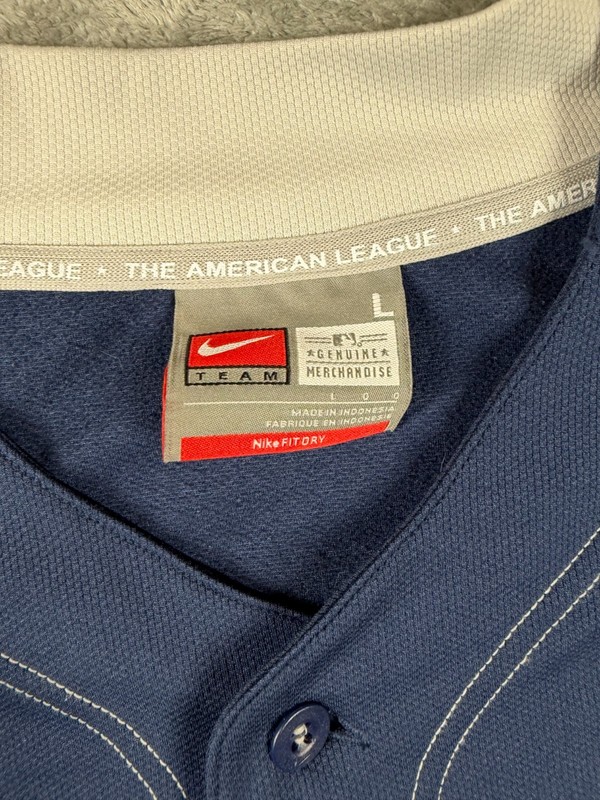 Nike Team MLB New York Yankees Jersey Men’s Large Blue Button Front NikeFIT gallery