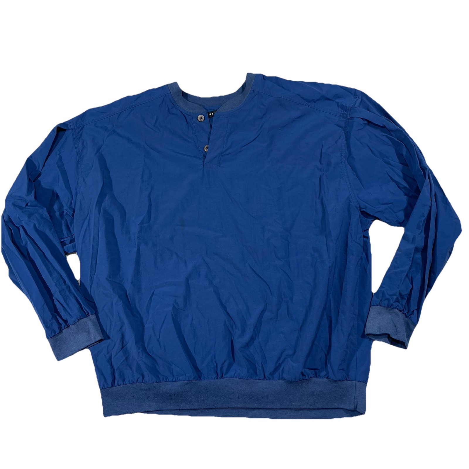 Nike Golf Jacket Mens 2X XXL Blue Sport Cover Up Quarter Button Pullover S1 gallery