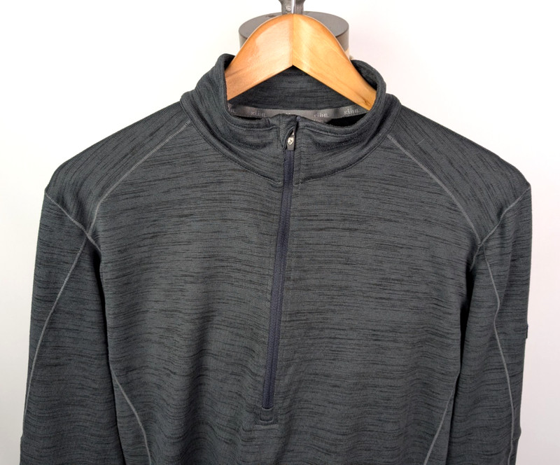 KUHL Alloy 1/4 Zip Pullover Sweater Jacket Sz L Gray Stretch Performance gallery