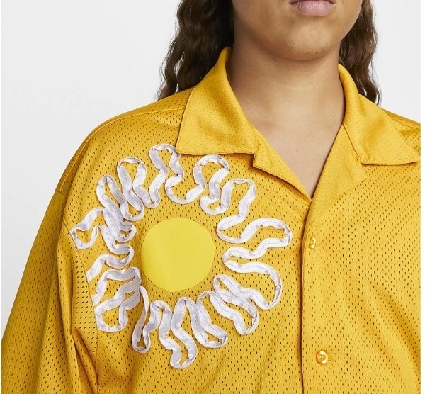 Nike Uphoria Button Up Mesh Short Sleeve Shirt DV9676-743 Yellow Men's Sz: XL gallery