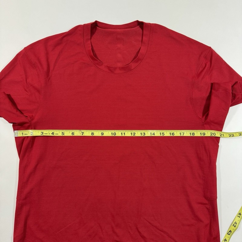 Lululemon Mens Silverescent Performance Tee Shirt Red Approx Size M/L No Tags gallery