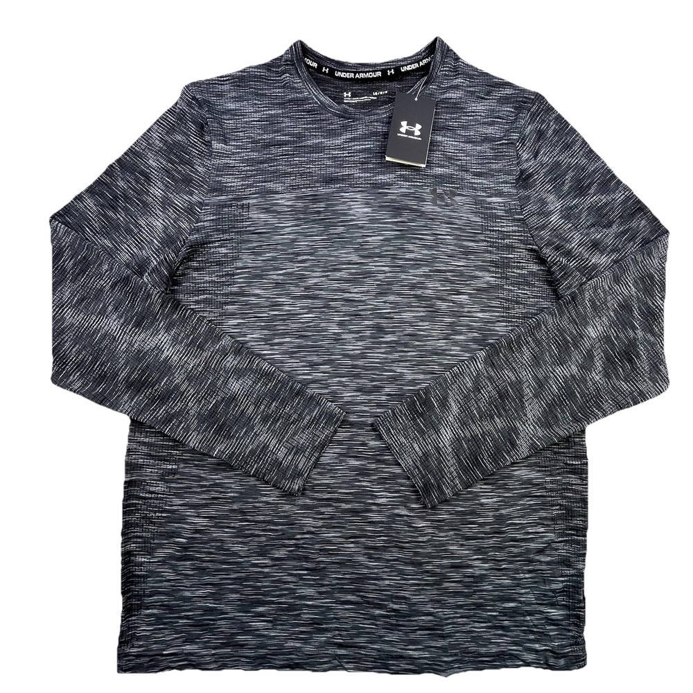 Under Armour UA Seamless LS Shirt Men's Large Gray Performance Tee Fitted NEW