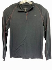 Paradox Mens Sz Medium Black Wool Blend 1/4Zip L/S Shirt (i37) EUC