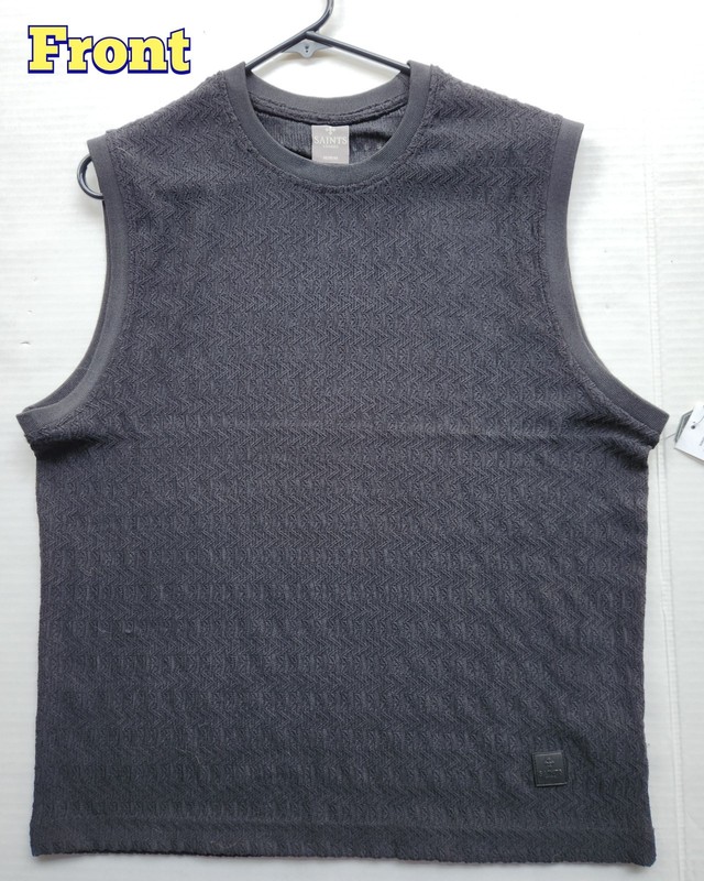 Saints Studio Men's Apparel Black See-Thru Tank Top - Size: Medium gallery