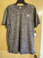 Men’s Adidas Tech Tee Space Dye Mauve Short Sleeves Size Large