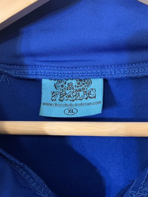 Run For Chocolate Chocoholic Frolic 1/4 Zip 5k 10k Blue Sz XL gallery