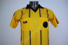 NEW Ref Gear Men’s Short Sleeve Striped V-Neck Jersey Yellow/Black Size S