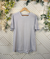 Lululemon Shirt Adult GRAY Athletic Workout Gym Training Yoga Tee Mens LARGE