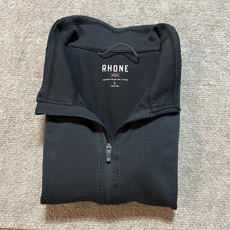 Rhone 1/4 Zip Pullover Men’s Large Black Lightweight Waffle Performance Workout gallery