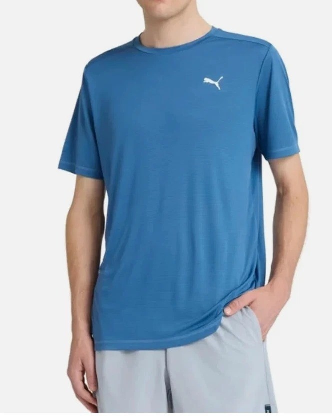 Puma Men's Large Blue Performance T-Shirt 100% Polyester Lightweight L1573 gallery
