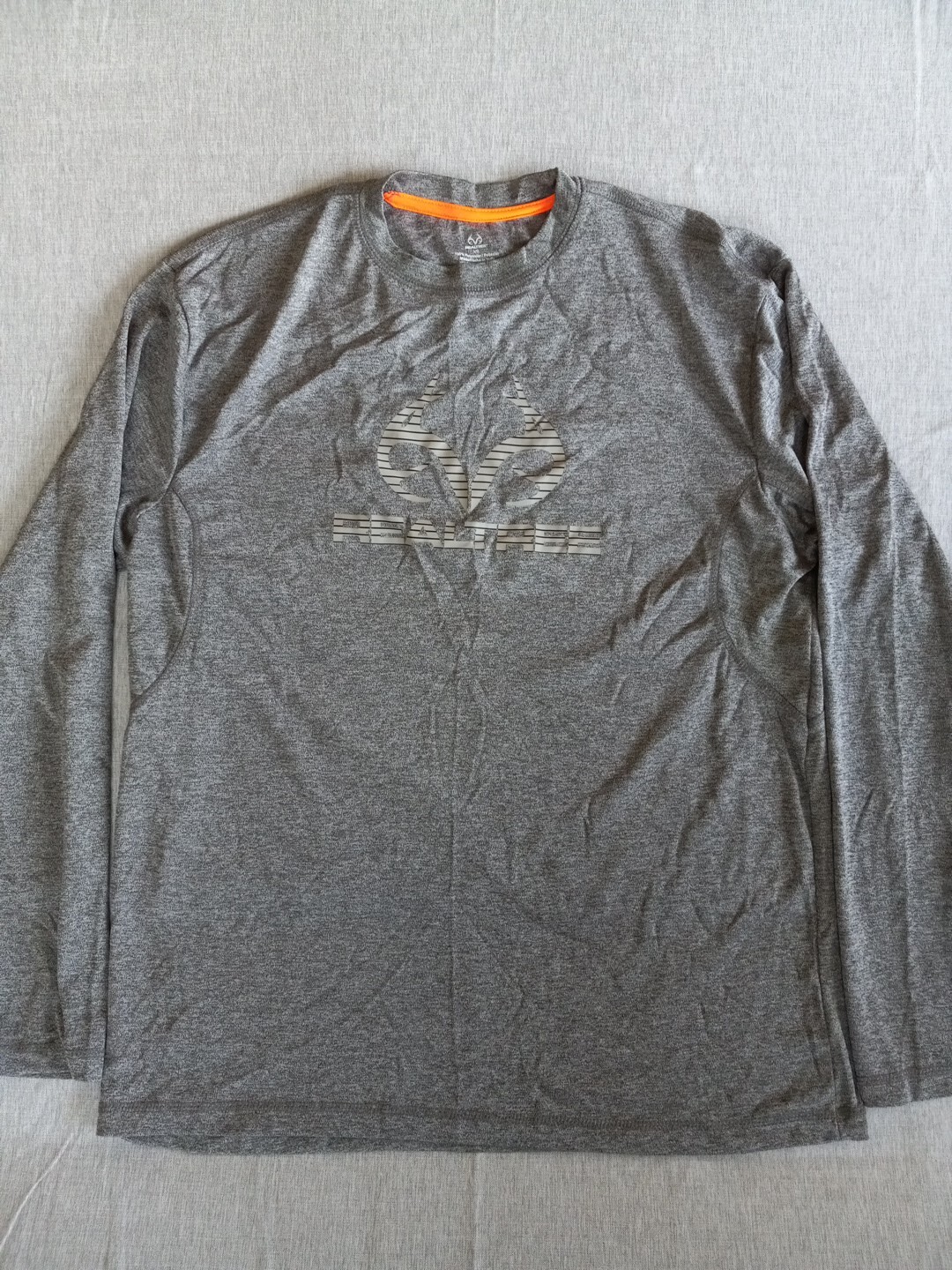 RealTree Men's Large Long Sleeve Stretch Outdoor Active Batik Gray T Shirt gallery