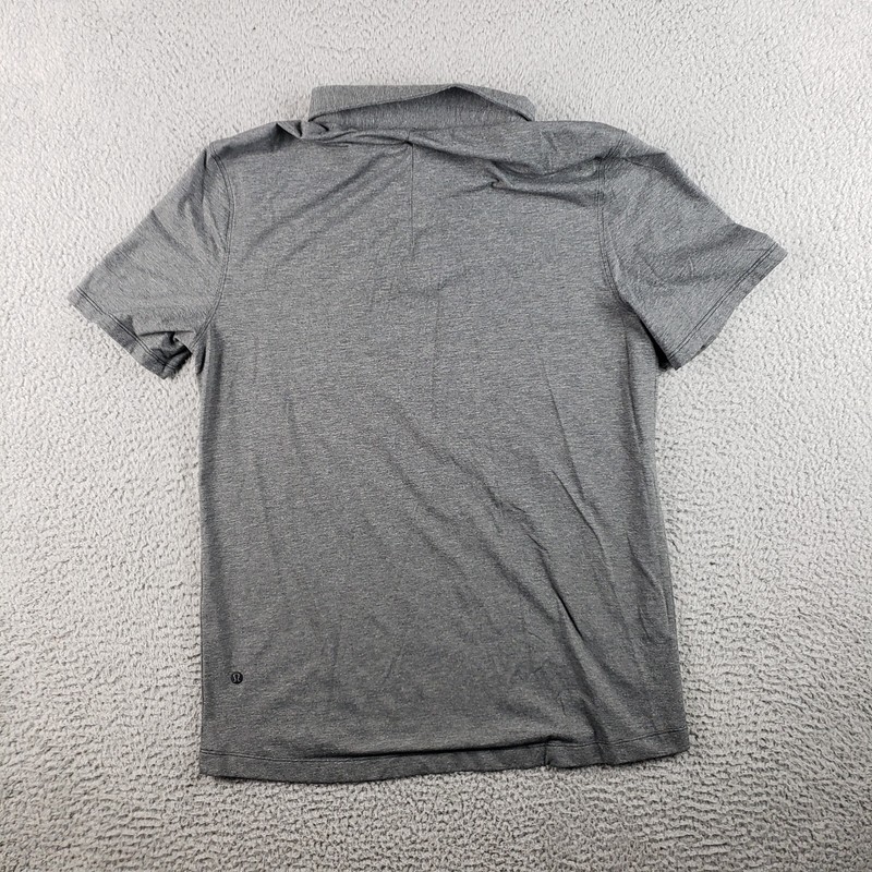 Lululemon Polo Shirt Mens M Gray Milwaukee Bucks Basketball NBA Athleisure Gym gallery