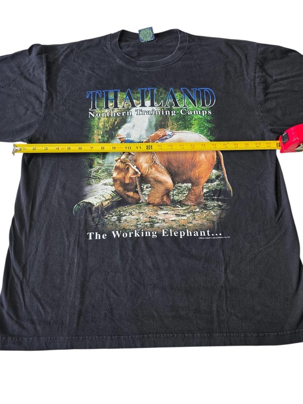 Thailand Northern Training Camps Working Elephant Graphic T-Shirt XL gallery
