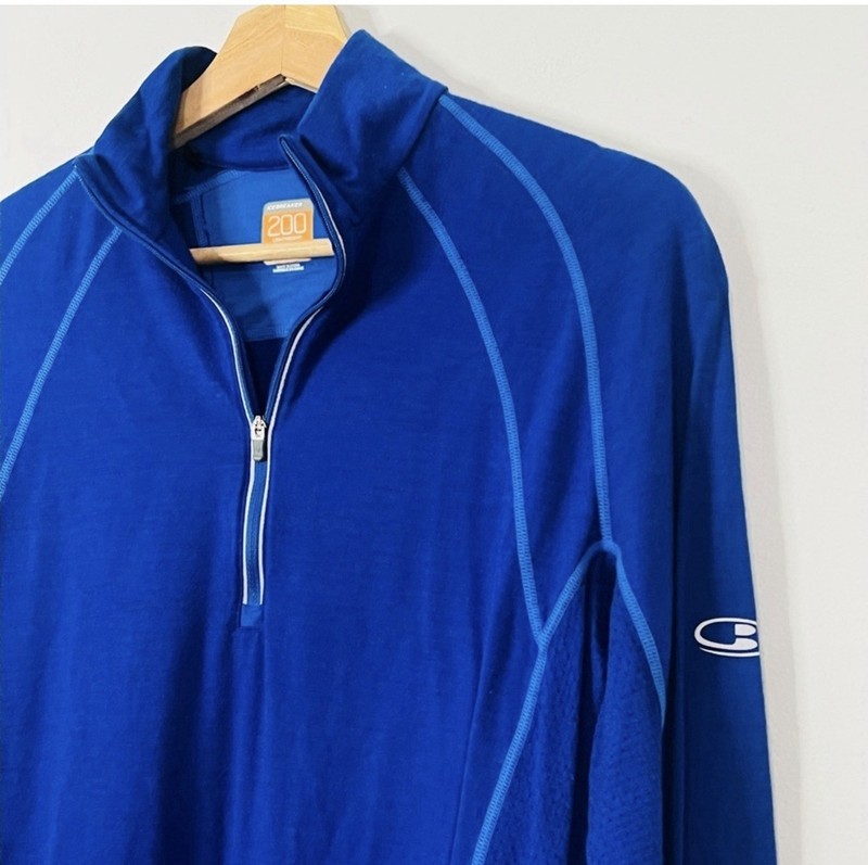 Icebreaker Blue Quest GT200 1/2 Zip Pullover Small Men gallery