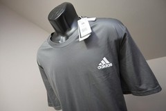 Adidas Gym Shirt AeroReady Gray Performance Short Sleeve Athletic Mens 2XL NWT