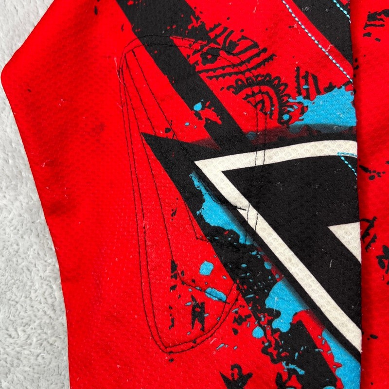 O'Neal MX Graphic Print Motocross Jersey XL Red Black Y2K Racing Off-Road Gear gallery