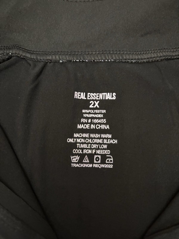 Real Essentials 1/4 Zip Mock Neck Pullover 2X Black Solid Long Sleeve gallery