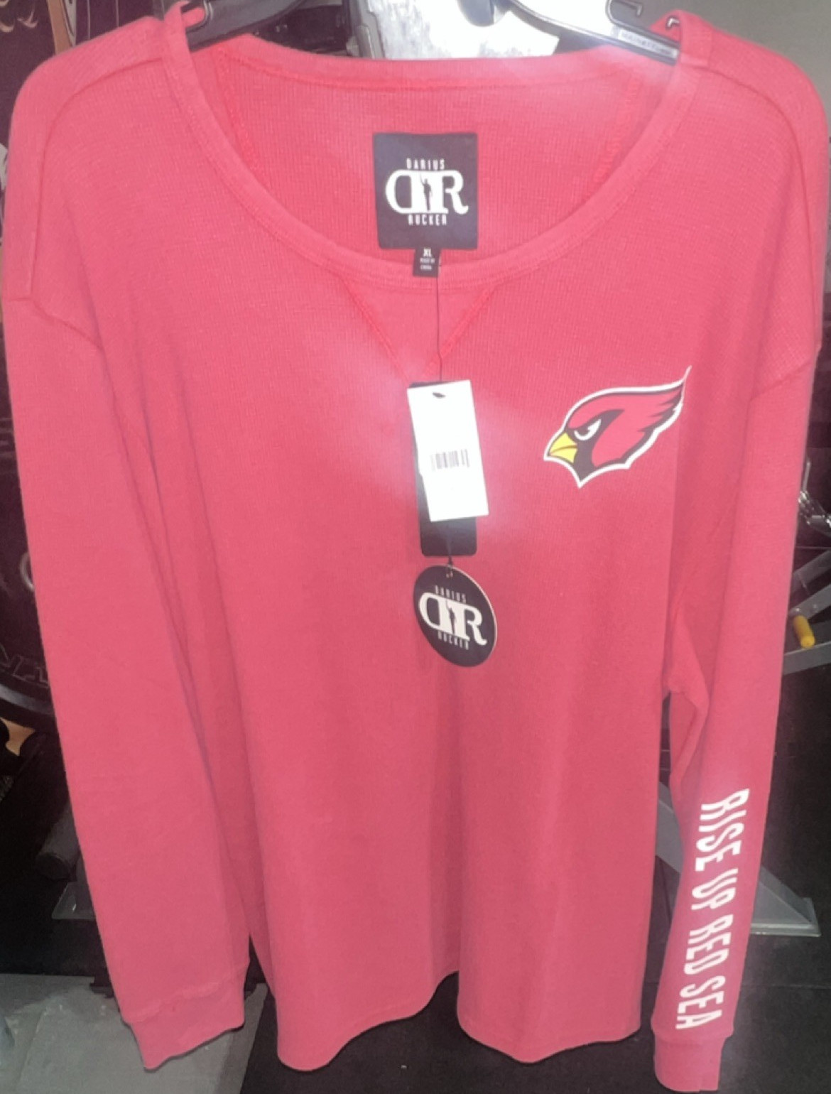 Officially Licensed Darius Rucker Arizona Cardinals NFL Waffle Knit Thermal XL gallery