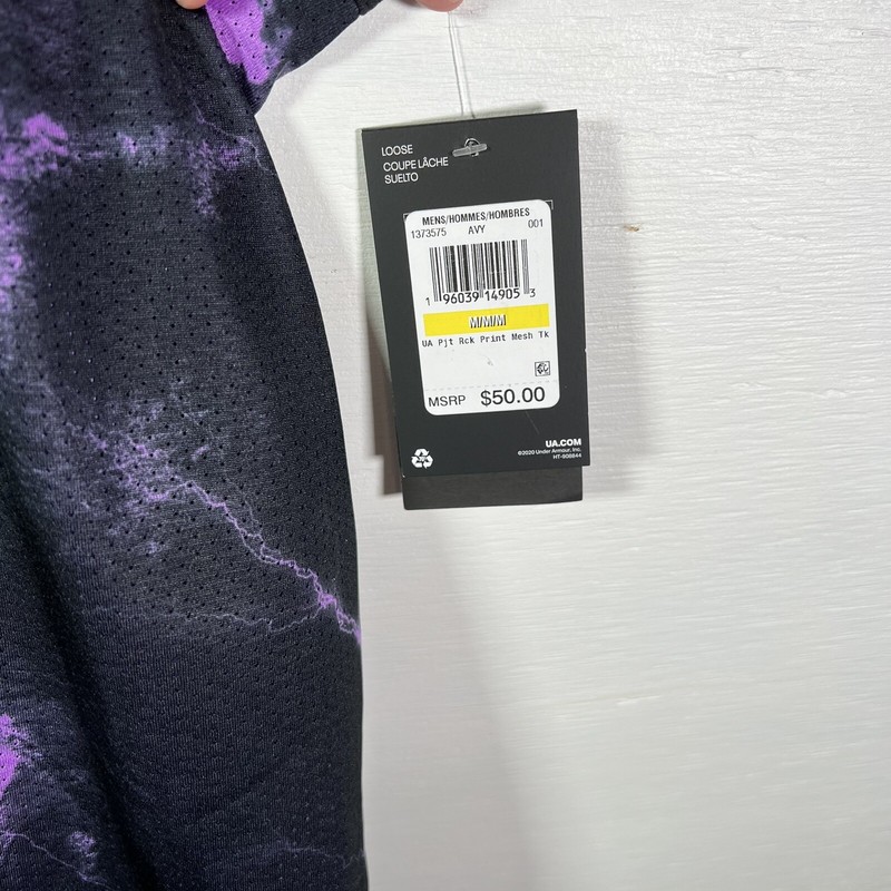 Under Armour Men's Project Rock Mesh Printed Tank Top 1373575-001 NWT Medium gallery