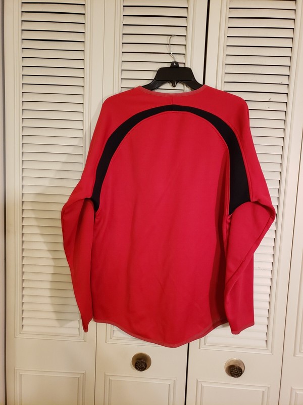 Majestic Therma Base Red and Black Long Sleeve Pullover Shirt Cardinal Logo gallery