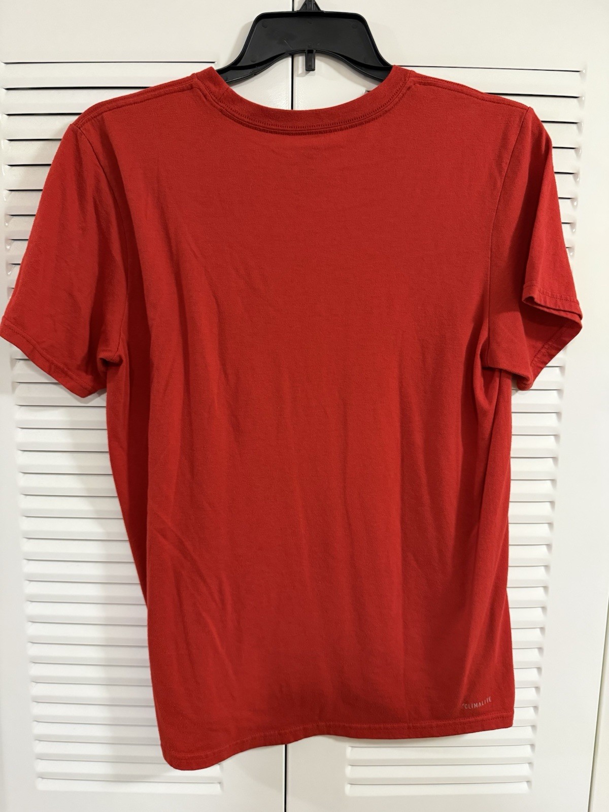adidas The Go-To Performance Tee Men’s L Red Short Sleeve Crew Poly Logo Tee gallery