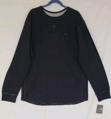 Vtg 2007 NWT Nike Sportswear 2XL Mens L/S T-shirt Black Frayed Trim (E1)