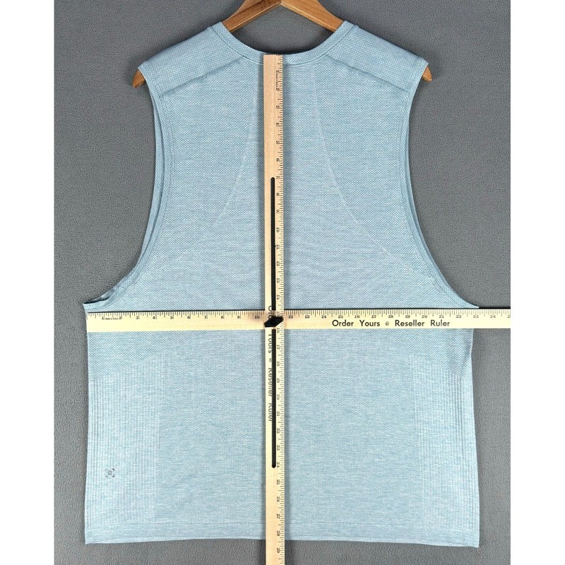 Lululemon Tank Top Mens 2XL Blue Metal Vent Tech Performance Gym Yoga Lounge gallery