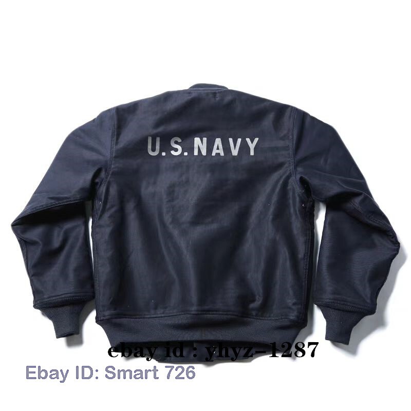 Navy Deck Hook Jacket Vintage Winter Usn Overalls Jacket Dark Blue Fashion New gallery