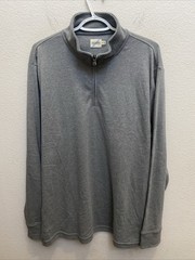 Fair Harbor Men’s 2XL Gray Heather Pullover Long Sleeve 1/4 zip NWT