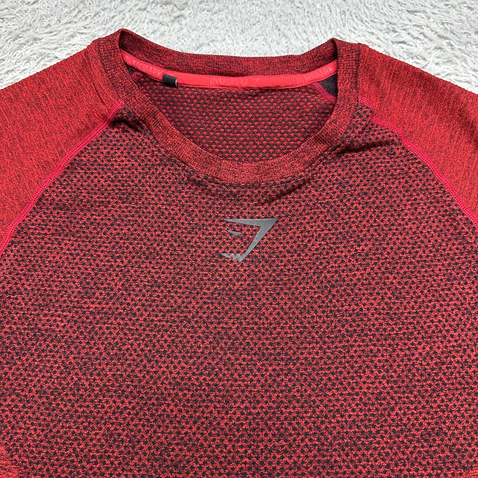 Gymshark Phantom Shirt Men XL Compression Red Bodybuilding Athleisure gallery